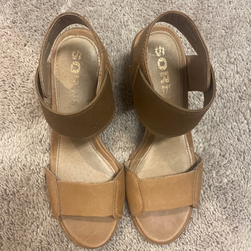 Sorel Nadia heel in camel brown